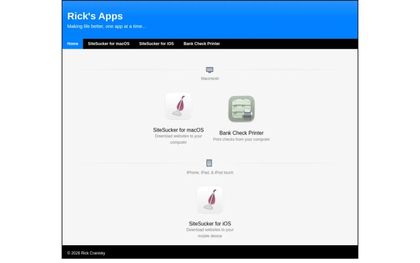 Rick's Apps Screenshot