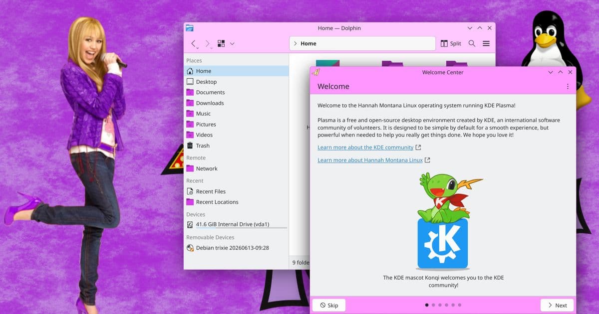Hannah Montana Linux Has Been Revived with a Modernized Stack, But Still a Lot of Pink!